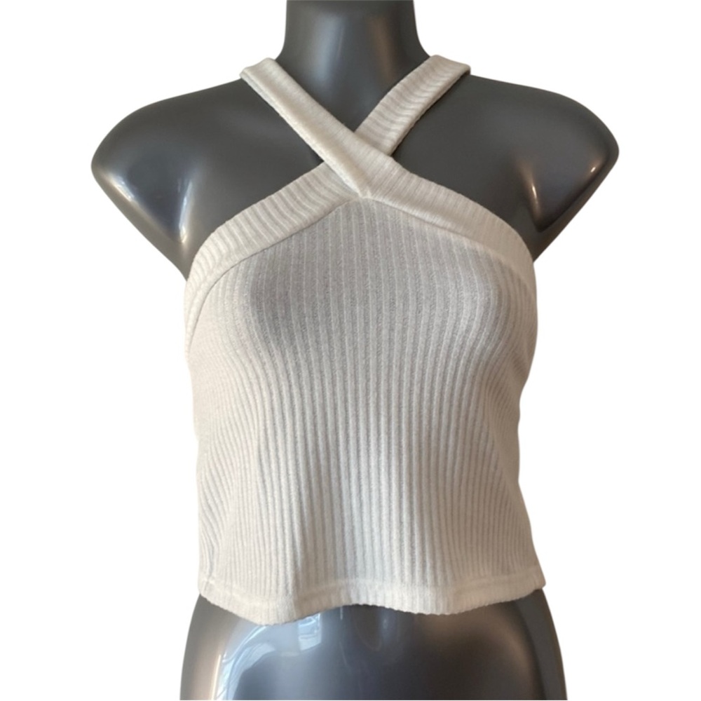SHEIN White Criss-cross Cropped Tank Large